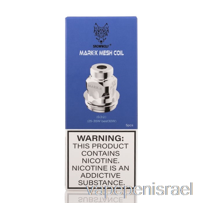 סלילי חלופי Vape Israel Snowwolf Mark-x חד פעמי 0.3ohm סלילים